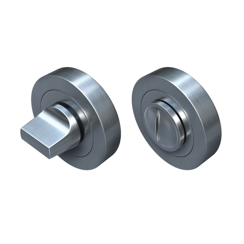 Sparka Satin Chrome Bathroom Lock and Hinge Door Pack - 64mm